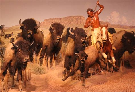 Buffalo Hunt A Powerful Display of Indigenous Life Captured Through Vivid Colors and Dynamic Composition!